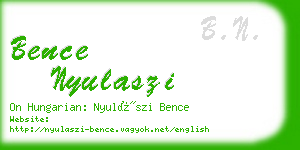 bence nyulaszi business card